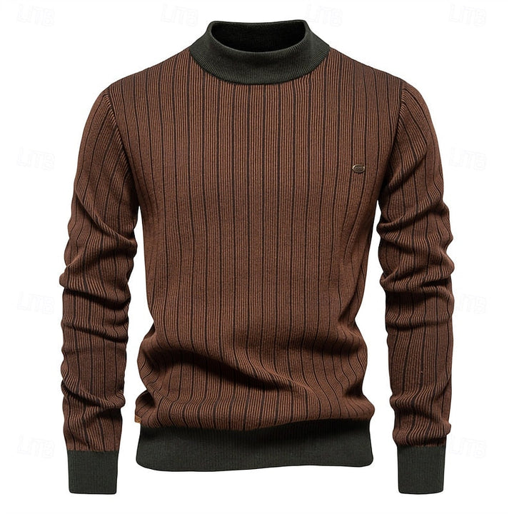 Ribbed Mock Neck Sweater