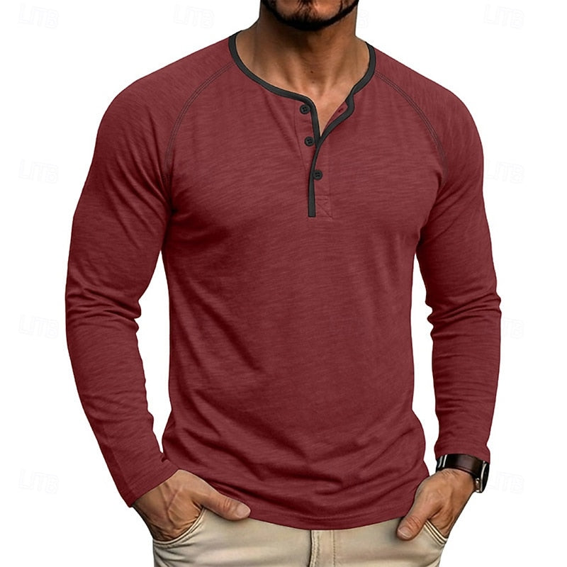 Classic Button Henley Shirt