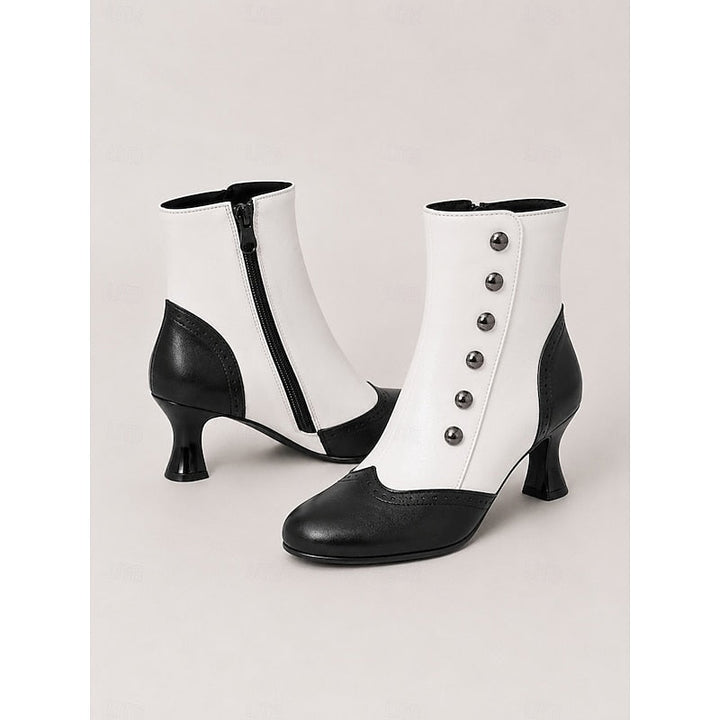 Vintage Buttoned Ankle Boots