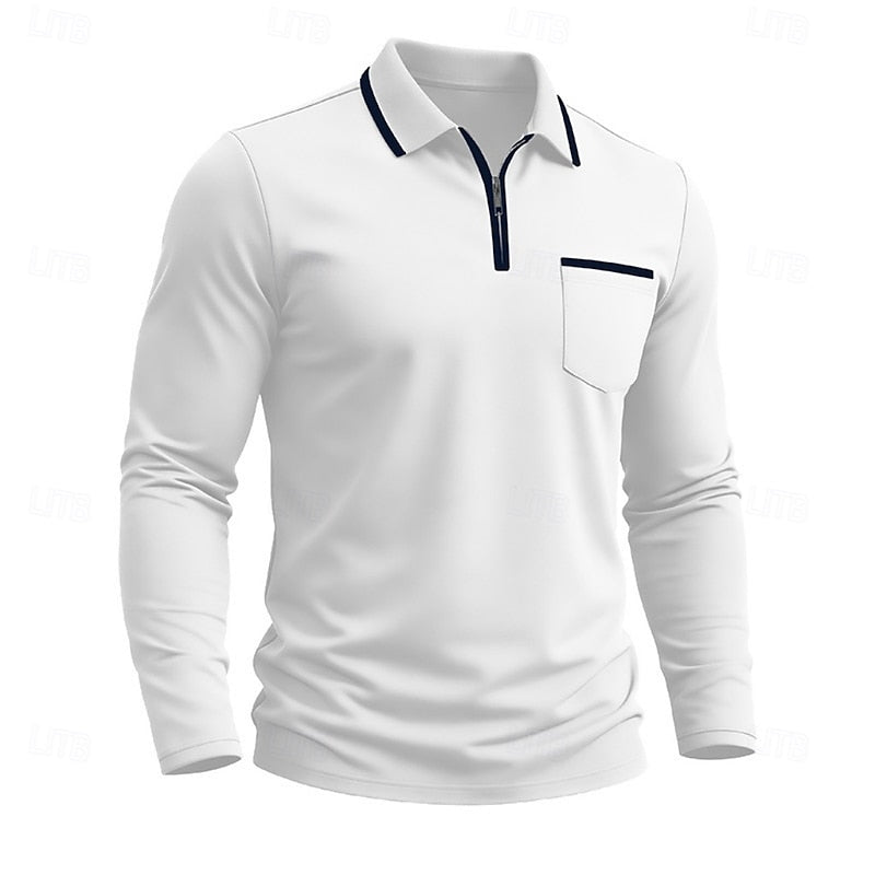 Refined Quarter-Zip Polo Shirt