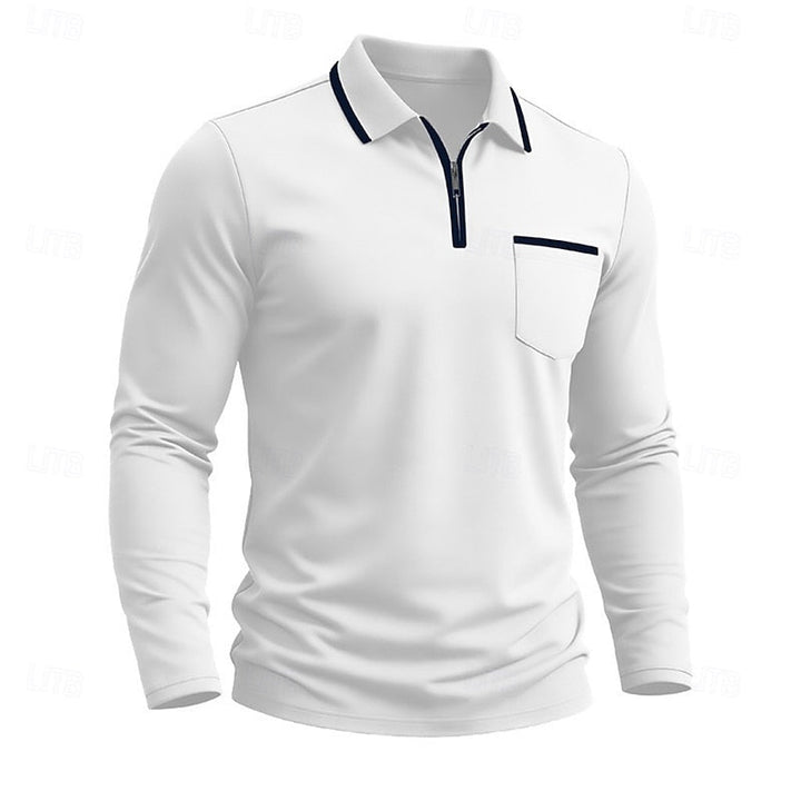 Refined Quarter-Zip Polo Shirt