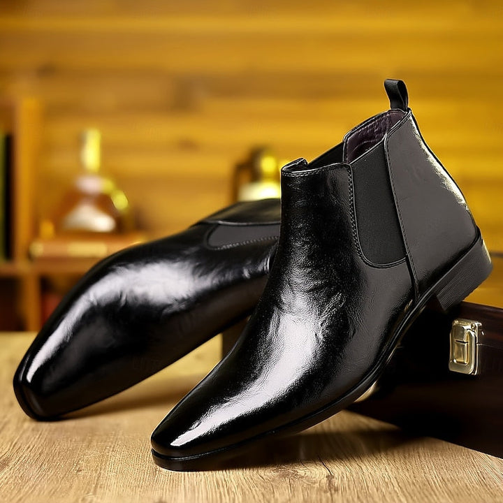 Polished Ankle Chelsea Boots