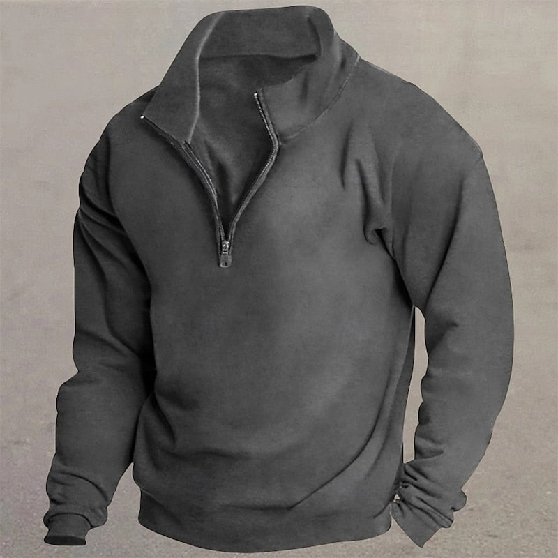 Quarter-Zip Standing Collar Pullover