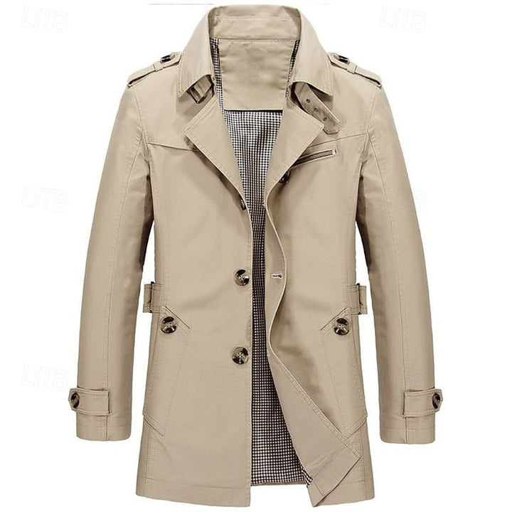 Refined Single-Breasted Trench Coat