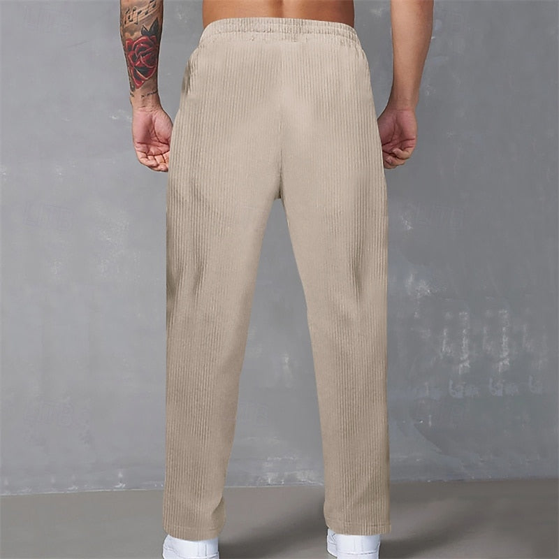 Relaxed Ribbed Pants