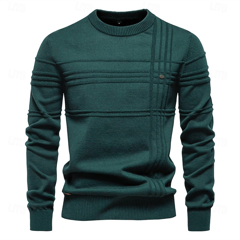 Textured Crewneck Sweater