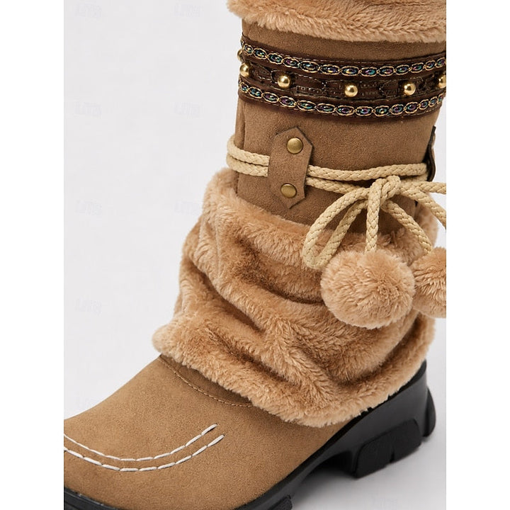 Boho Mid-Calf Winter Boots