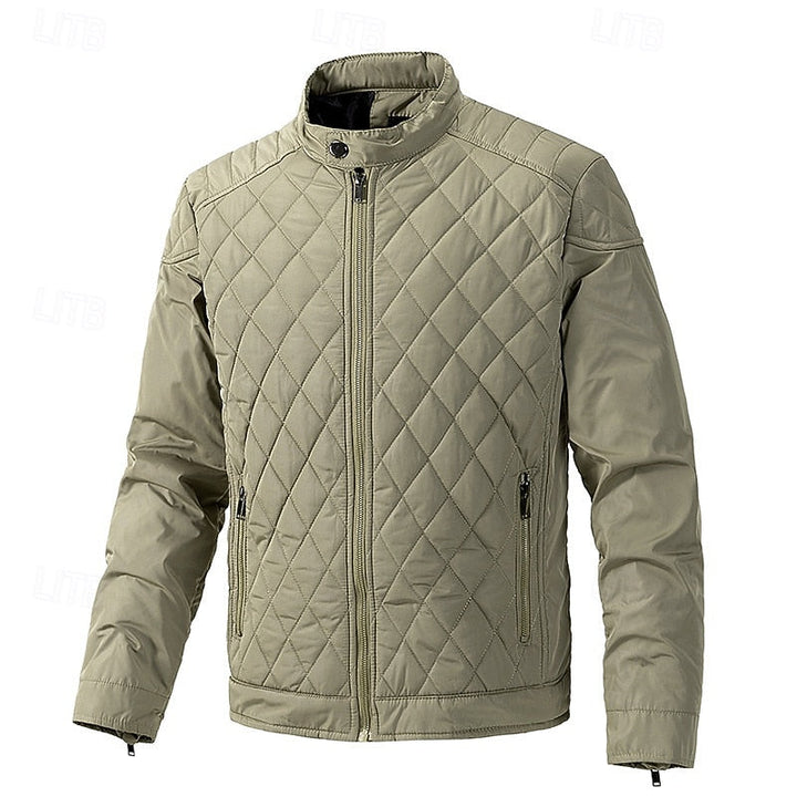 Quilted Stand-Collar Jacket