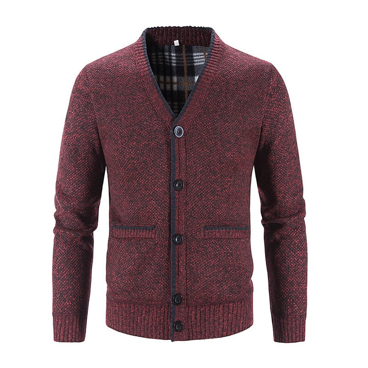 Button-Front V-Neck Cardigan