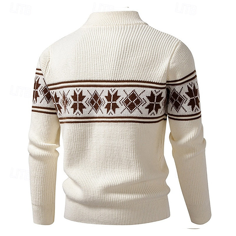 Fair Isle Zip Cardigan