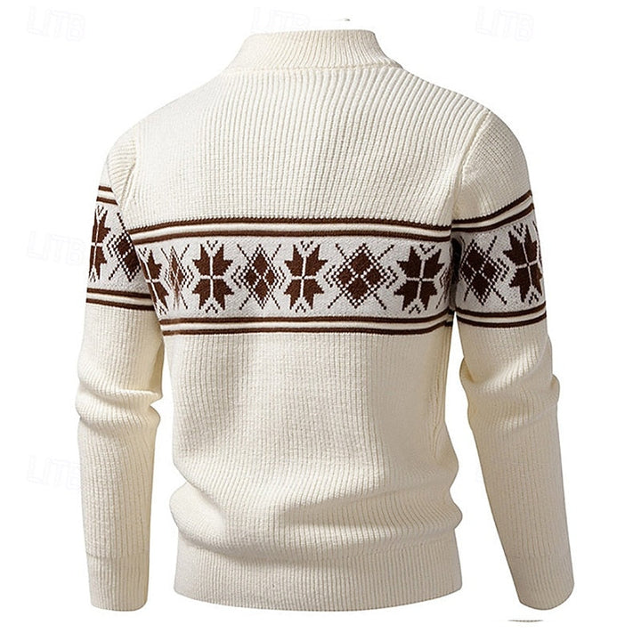 Fair Isle Zip Cardigan