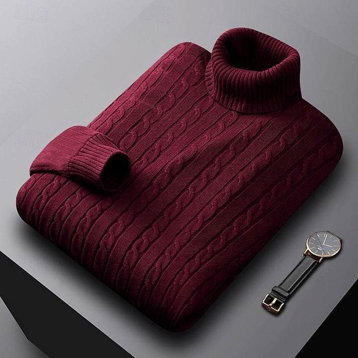 Cable Knit Turtleneck Sweater