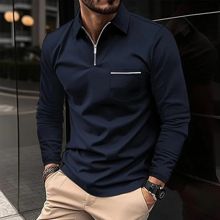 Refined Quarter-Zip Polo Shirt