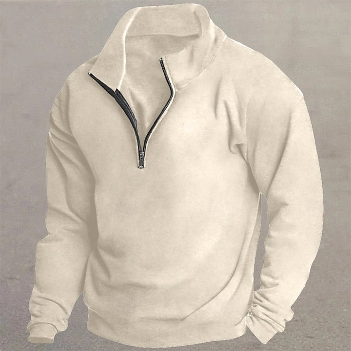 Quarter-Zip Standing Collar Pullover