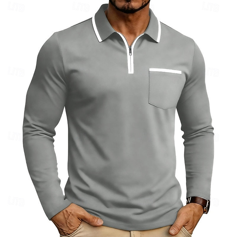 Refined Quarter-Zip Polo Shirt