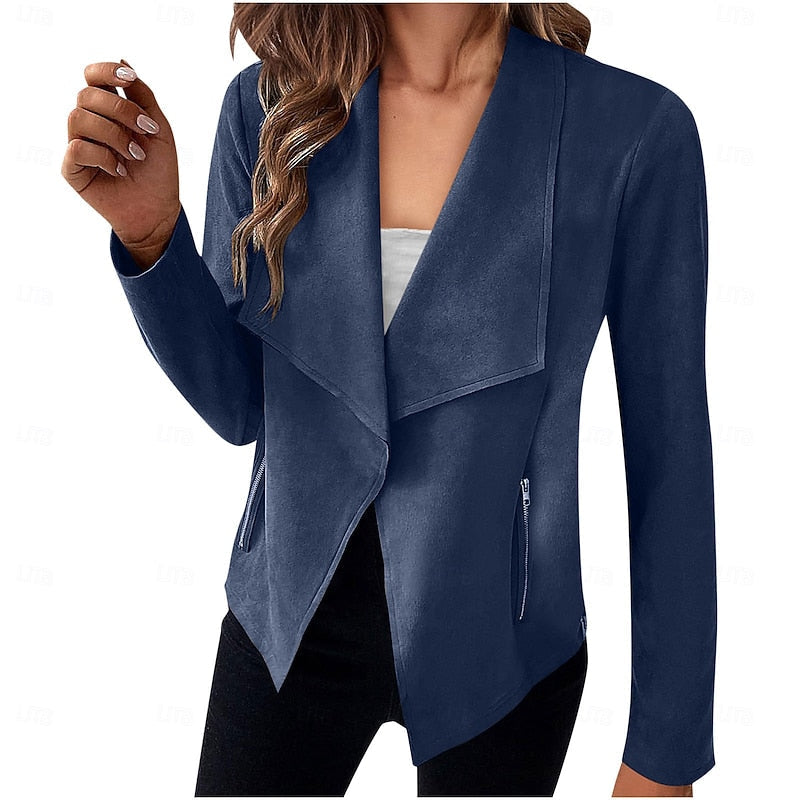 Draped Open-Front Jacket