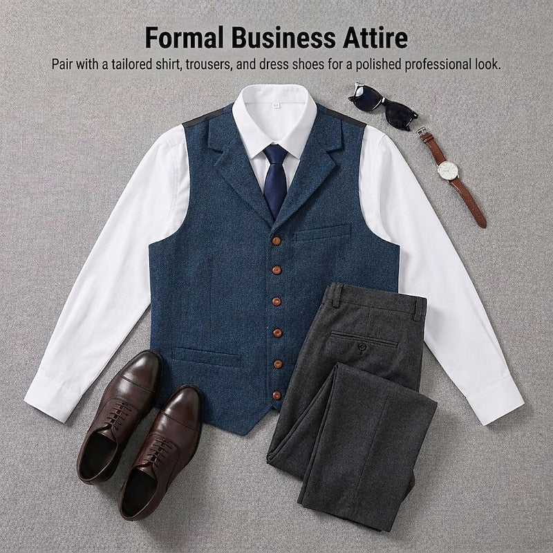 Herringbone Tailored Vest