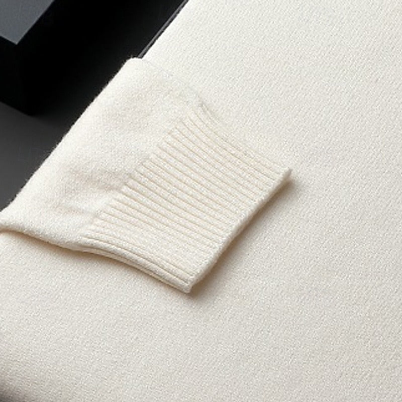 Ribbed High-Neck Sweater