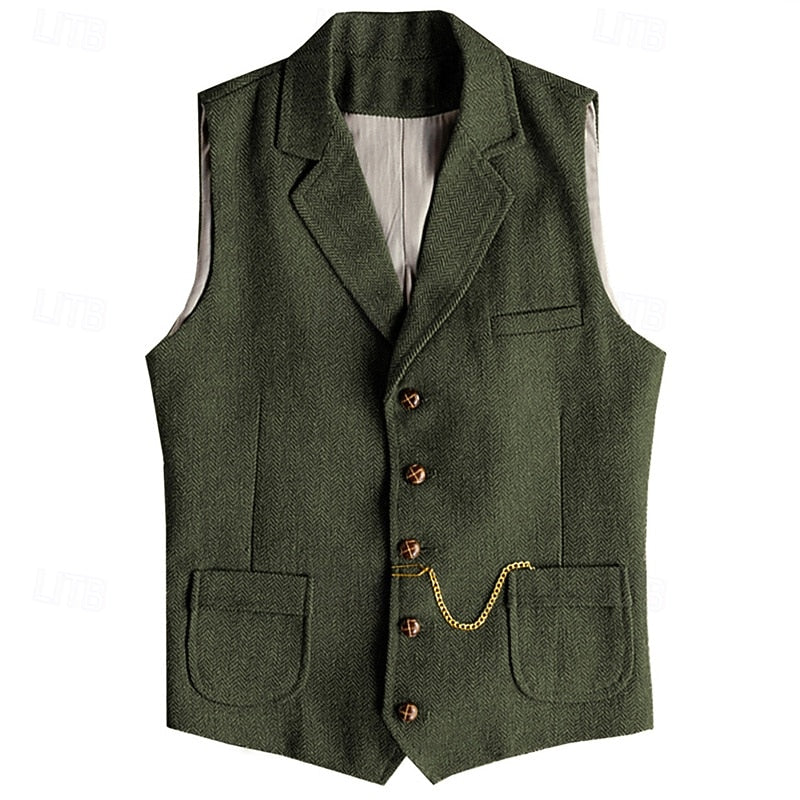 Herringbone Tailored Vest