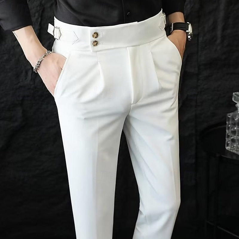 Tailored Straight-Leg Pants