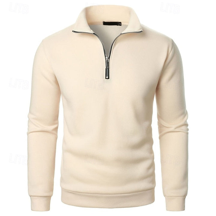 Quarter-Zip Stand-Collar Pullover