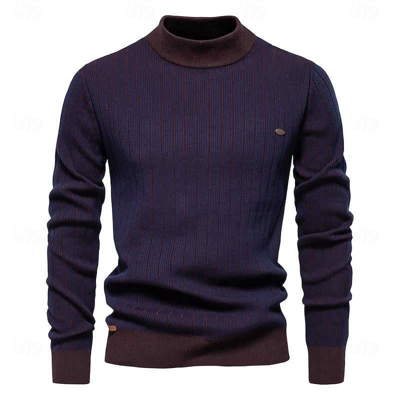Ribbed Mock Neck Sweater