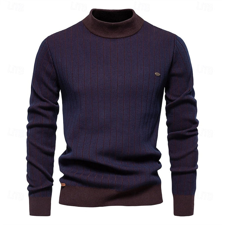 Ribbed Mock Neck Sweater