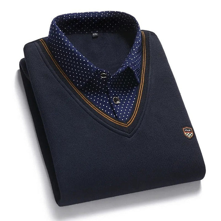 Refined Mock-Collar Sweater