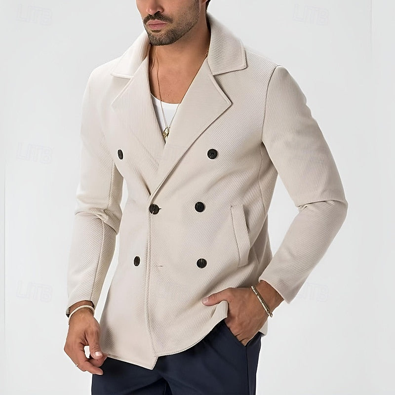 Tailored Double-Breasted Coat