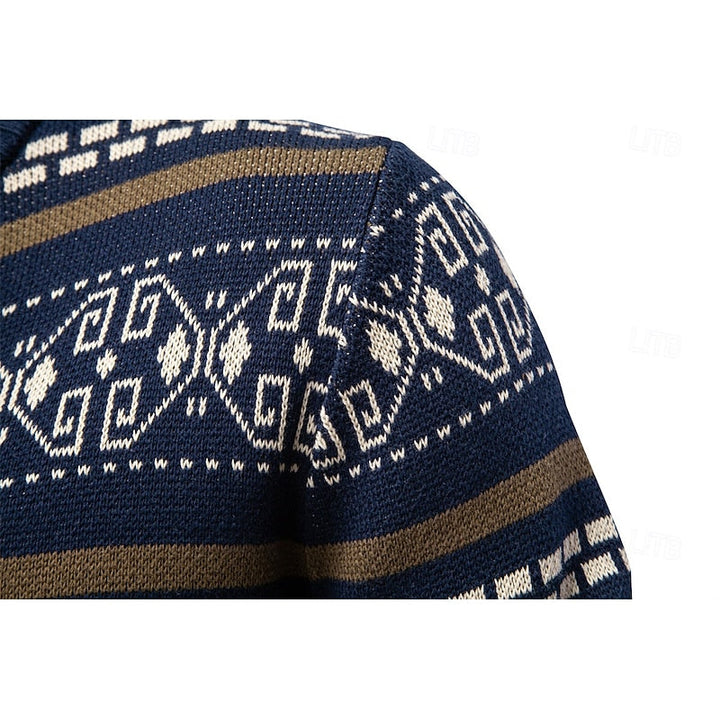 Fair Isle Zip-Up Cardigan