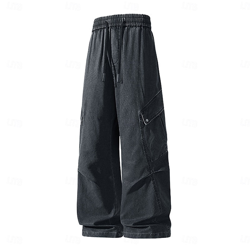 Relaxed Wide-Leg Cargo Pants