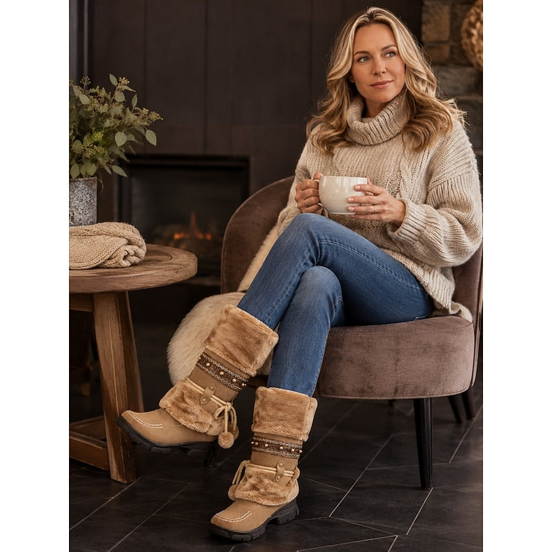 Boho Mid-Calf Winter Boots