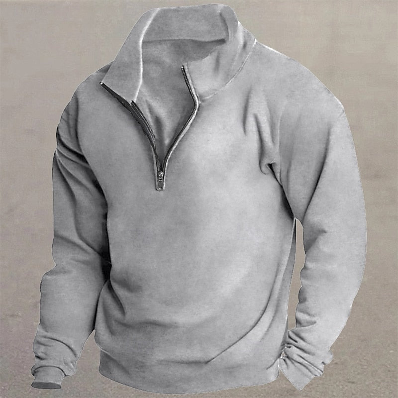Quarter-Zip Standing Collar Pullover