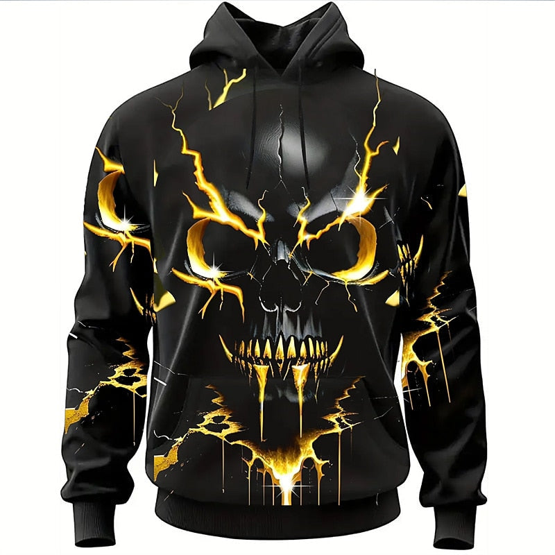 Halloween Skull Graphic Hoodie