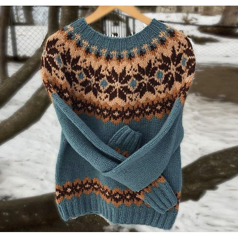 Patterned Knit Sweater
