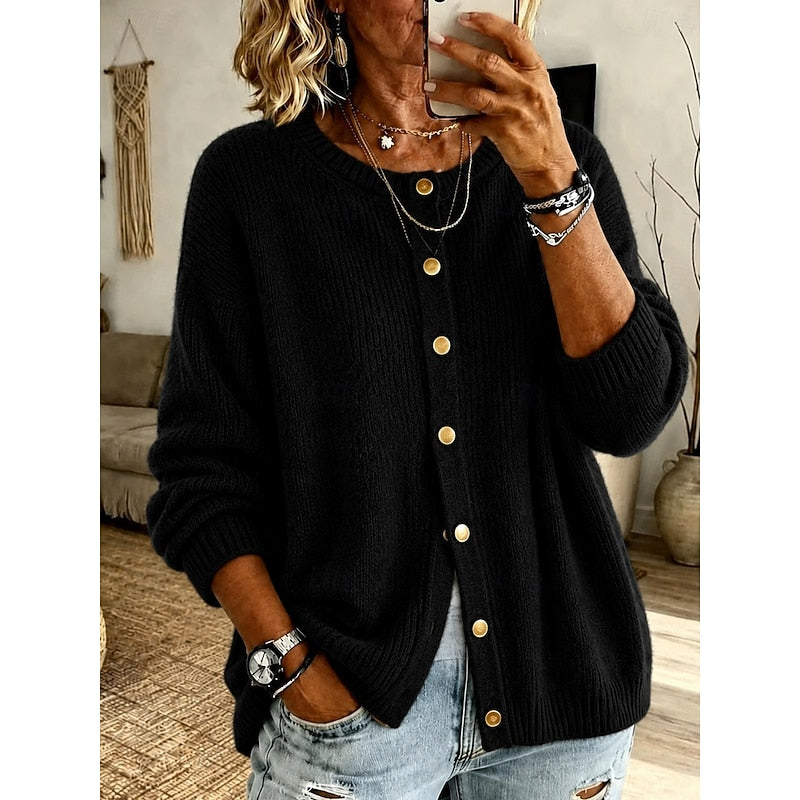 Soft Button-Front Cardigan