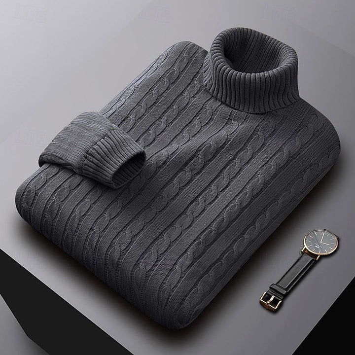 Cable Knit Turtleneck Sweater