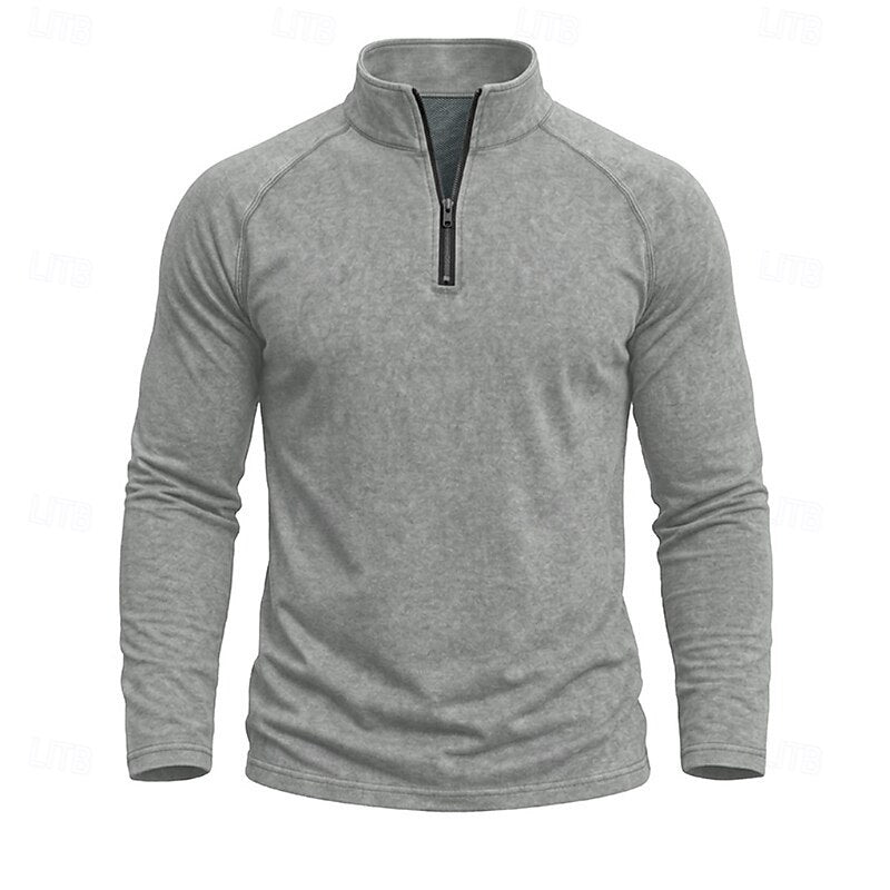 Relaxed Zip-Neck Top