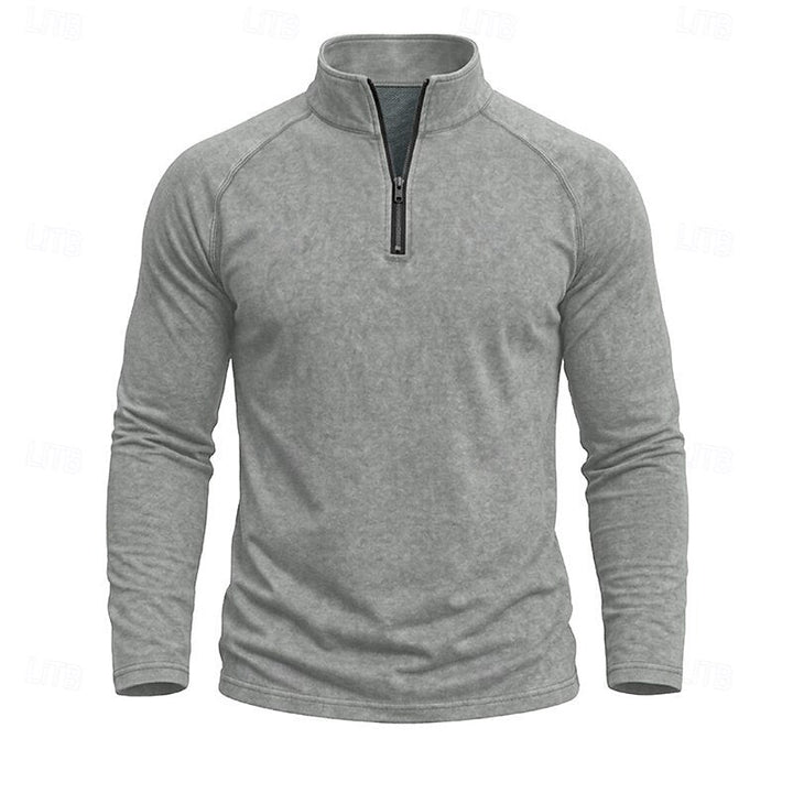 Relaxed Zip-Neck Top