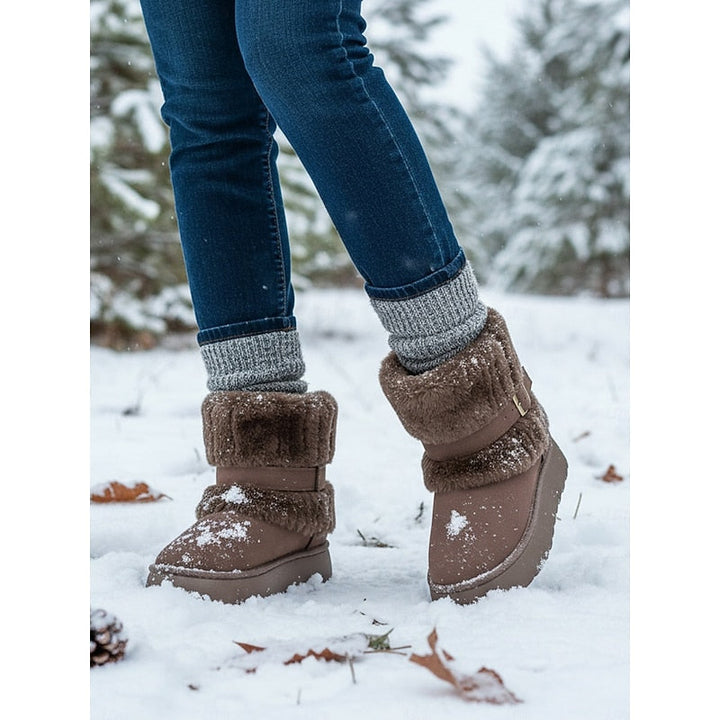 Cozy Fur-Trimmed Snow Boots