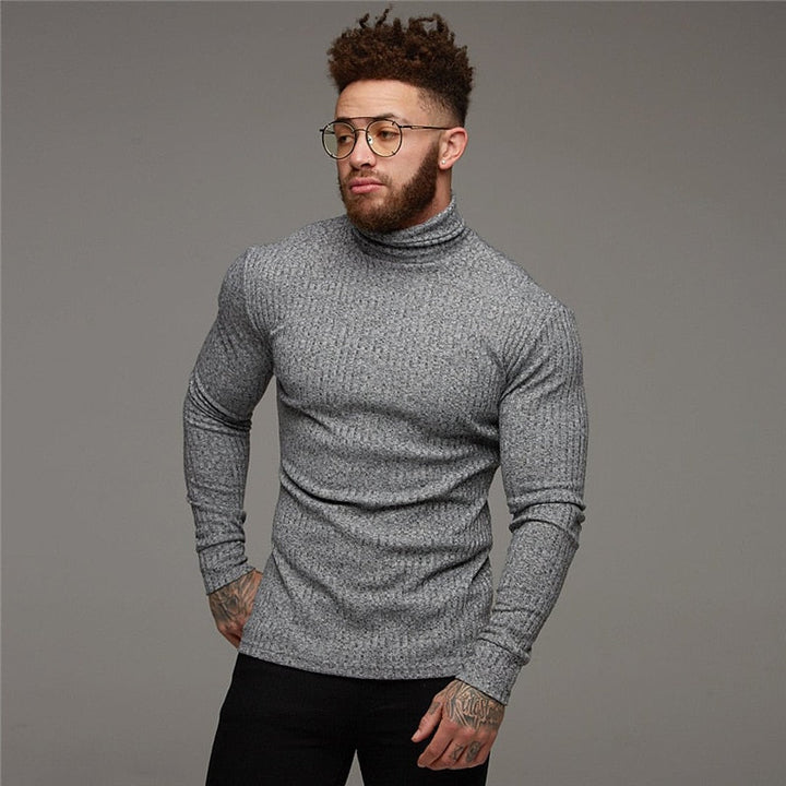 Refined Ribbed Turtleneck