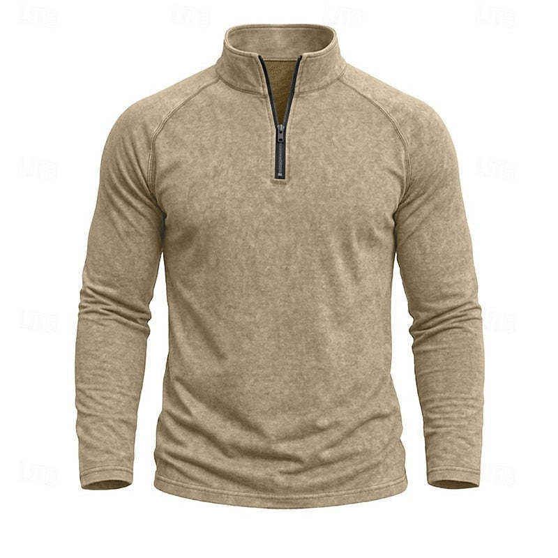 Relaxed Zip-Neck Top