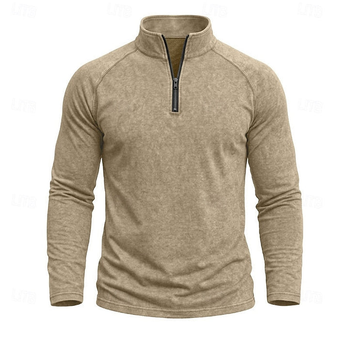 Relaxed Zip-Neck Top