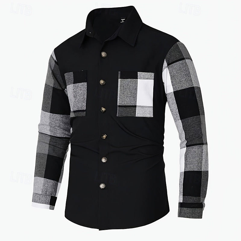 Modern Patchwork Shirt Jacket