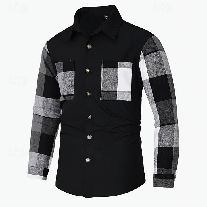 Modern Patchwork Shirt Jacket