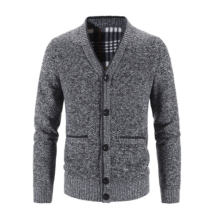 Button-Front V-Neck Cardigan
