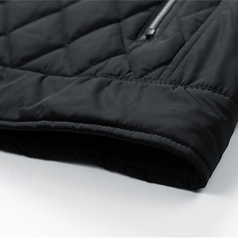 Quilted Stand-Collar Jacket