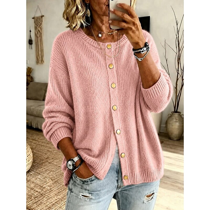 Soft Button-Front Cardigan
