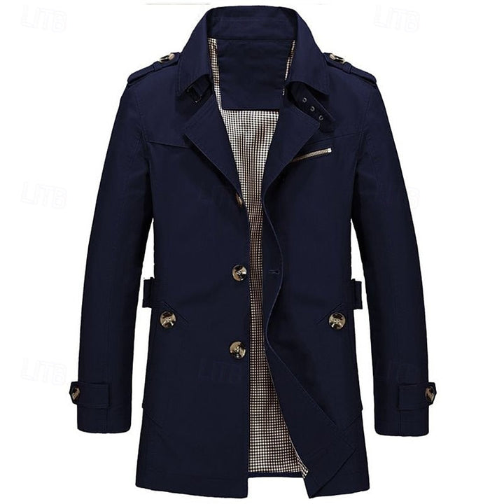 Refined Single-Breasted Trench Coat
