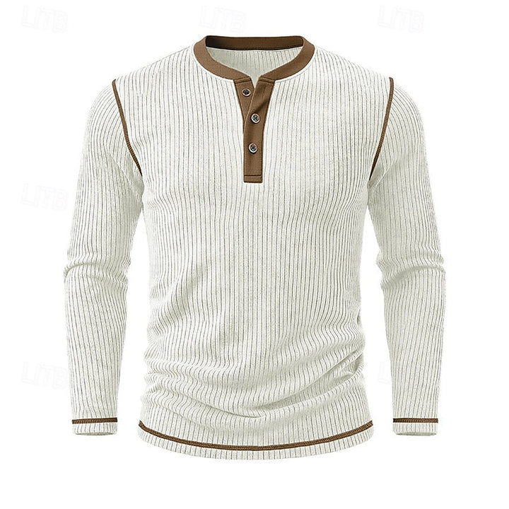 Ribbed Henley Shirt